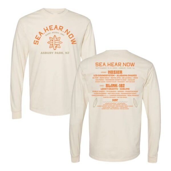 Sea Hear Now Festival Merch Store Surf Lineup Long Sleeve Tee