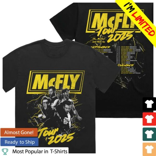 Mcfly Store Merch Lightning Black Photo Tee