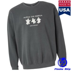 University Tees Store Merch Life Is Spooky Sorority Crewneck