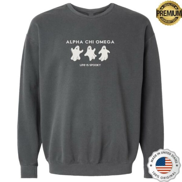 University Tees Store Merch Life Is Spooky Sorority Crewneck