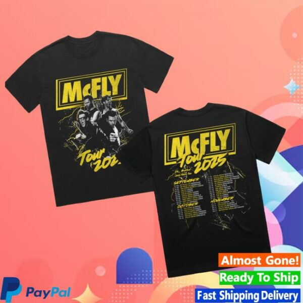 Mcfly Merch Store Lightening Black Photo Tee