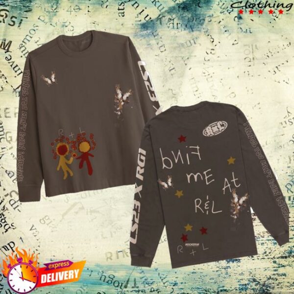 Reading And Leeds Festival Merch Store Bespoke Brown Long Sleeve T-Shirt