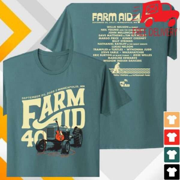 Farmaid Store Merch Farm Aid 40 Tractor Amp Tee