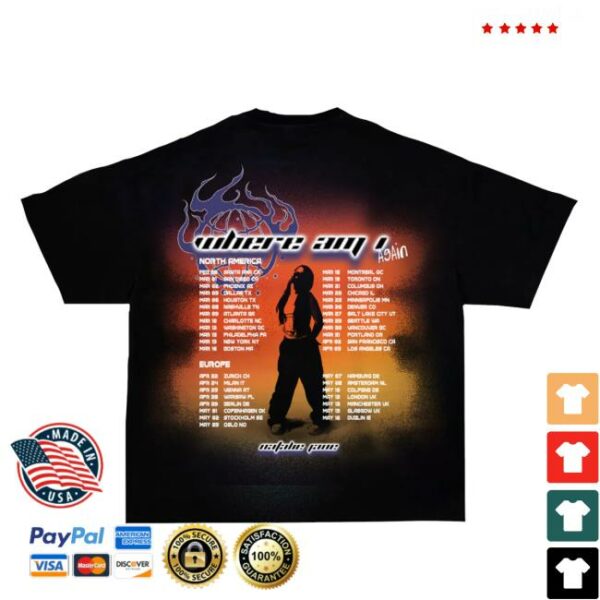 Natalie Jane Store Merch Where Am I Tour Tee