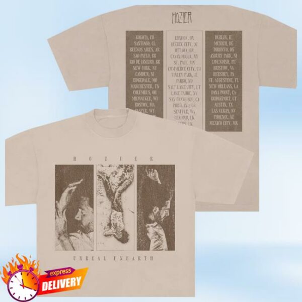 Hozier Store Merch Unreal Unearth 2025 Panel Tour Tee