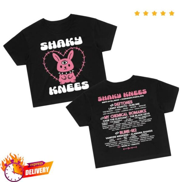Shaky Knees Festival Merch Store Bunny Lineup Crop Tee