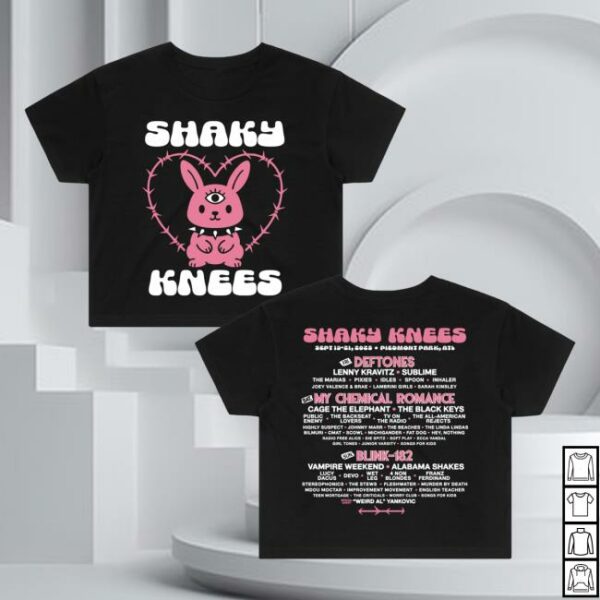 Shaky Knees Festival Merch Store Bunny Lineup Crop Tee