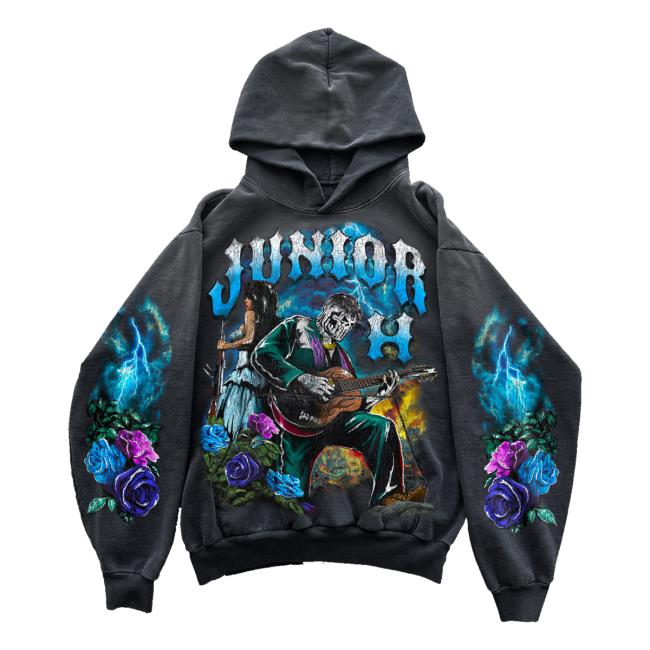 kenny Warren Lotas Merch Store Junior H Hoodie Vintage Black