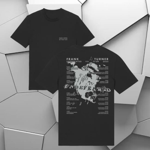 Frank Turner Merch Store Undefeated 2025 Tour Tee