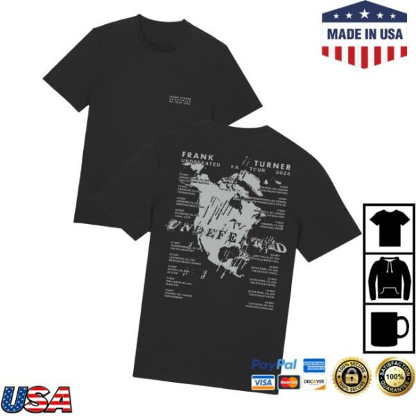 Frank Turner Merch Store Undefeated 2025 Tour Tee