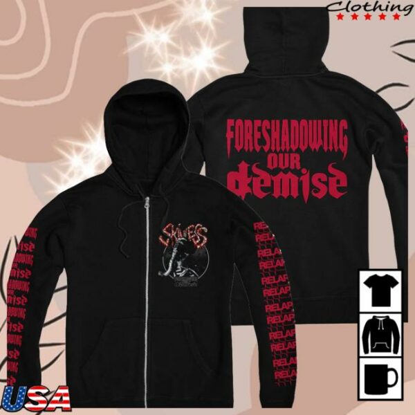 Merchnow Store Skinless Foreshadowing Our Demise Black Zip-Up Hoodie