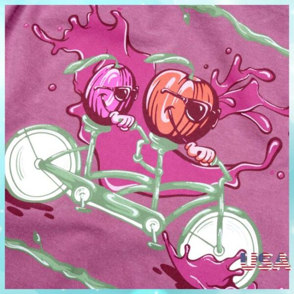 Angry Orchard Store Merch Plum Bike Short Sleeve Tee