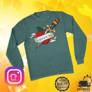Angry Orchard Store Merch Green Apple Dagger Long Sleeve Tee