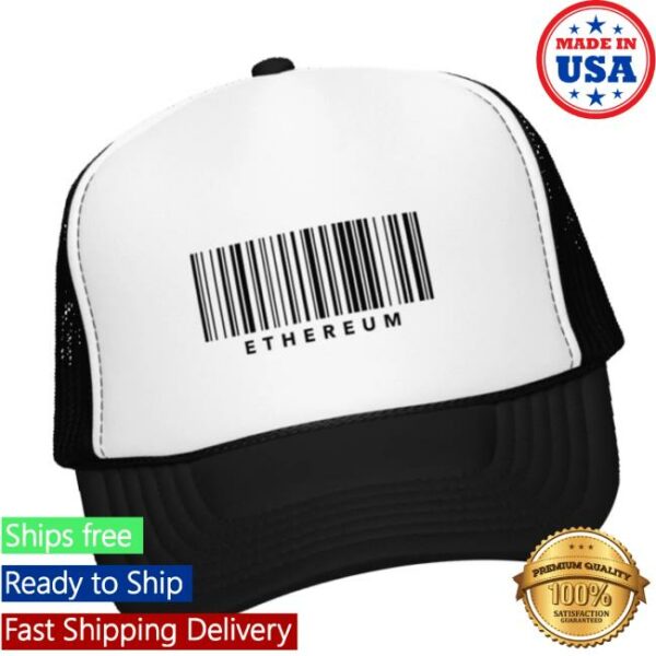 Crypto Goodies Store Merch Ethereum Barcode Foam Trucker Hat