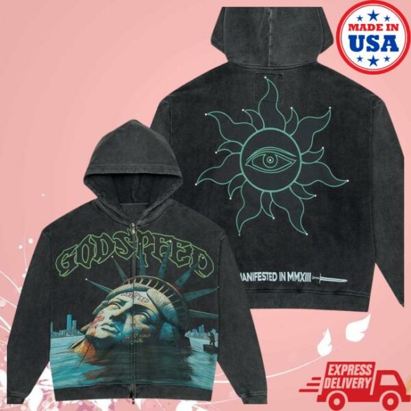 Topfashiontf Store Merch Godspeed Sunken Liberty Zip Hoodie