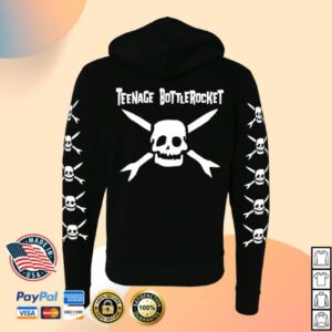 Pirates Press Records Store Merch Teenage Bottlerocket – Logo – Black – Zip-Up Hoodie