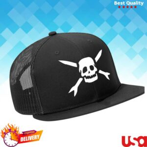 Pirates Press Records Store Merch Teenage Bottlerocket – Logo – White On Black – Snapback Hat
