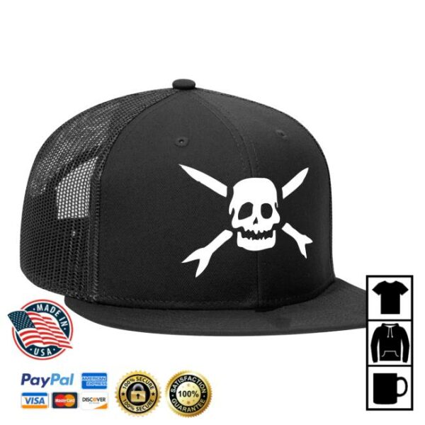 Pirates Press Records Store Merch Teenage Bottlerocket – Logo – White On Black – Snapback Hat