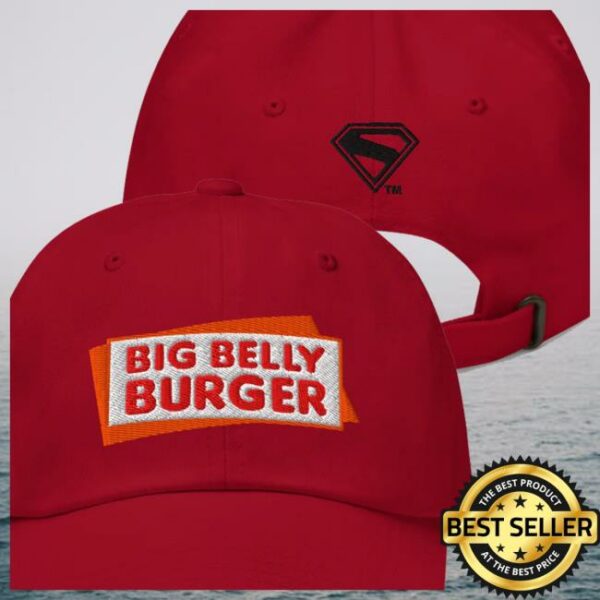 Dc Store Merch Superman 2025 Movie Big Belly Burger Logo Embroidered Dad Hat