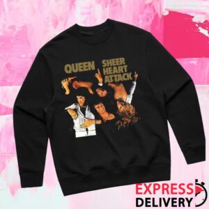 Queenonlinestore Merch Sheer Heart Attack 50Th Anniversary Black Sweatshirt