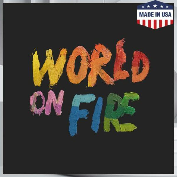 Forking And Country Store Merch World On Fire Long Sleeve Black Tee