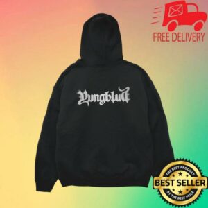 Aerosmith Store Merch Aerosmith & Yungblud  One More Time Black Hoodie