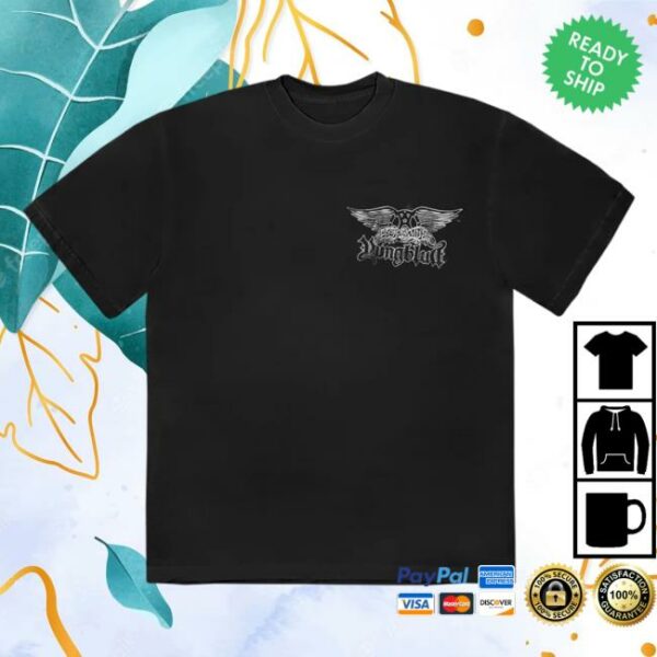 Aerosmith Store Merch Aerosmith &Yungblud One More Time Black T-Shirt