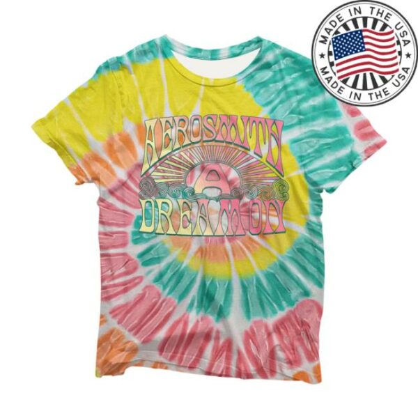 Aerosmith Store Merch Dream On Tye Dye Tee
