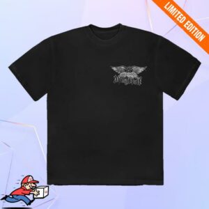 Aerosmith Merch Store Aerosmith And Yungblud One More Time Black T-Shirt