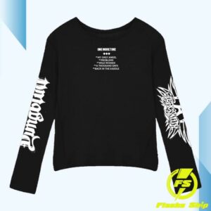 Yungblud Merch Store Aerosmith And Yungblud One More Time Black Longsleeve T-Shirt
