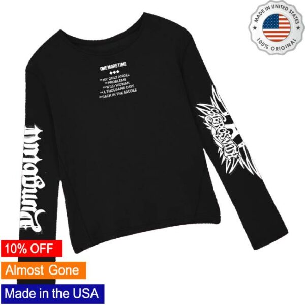 Yungblud Merch Store Aerosmith And Yungblud One More Time Black Longsleeve T-Shirt