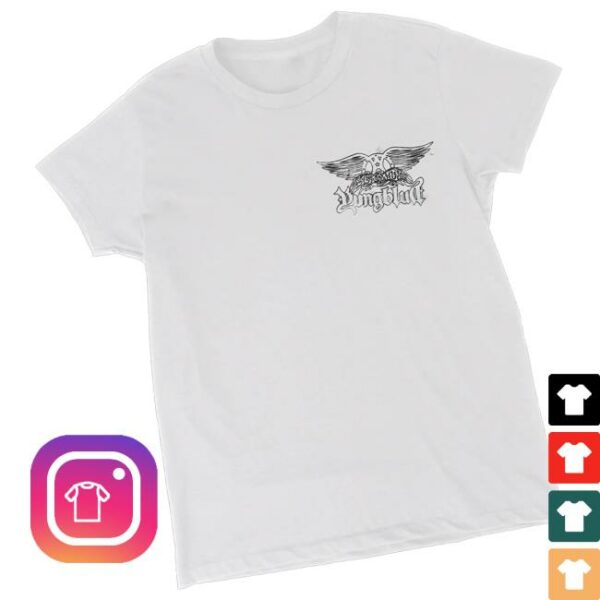 Yungblud Merch Store Aerosmith And Yungblud One More Time White T-Shirt