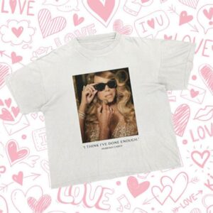 Billboard Shop Merch Mariah Carey Unisex-Adult Official Merch Here For It All Done Enough White T-Shirt