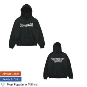 Yungblud Store Merch Aerosmith And Yungblud One More Time Black Hoodie