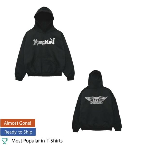 Yungblud Store Merch Aerosmith And Yungblud One More Time Black Hoodie