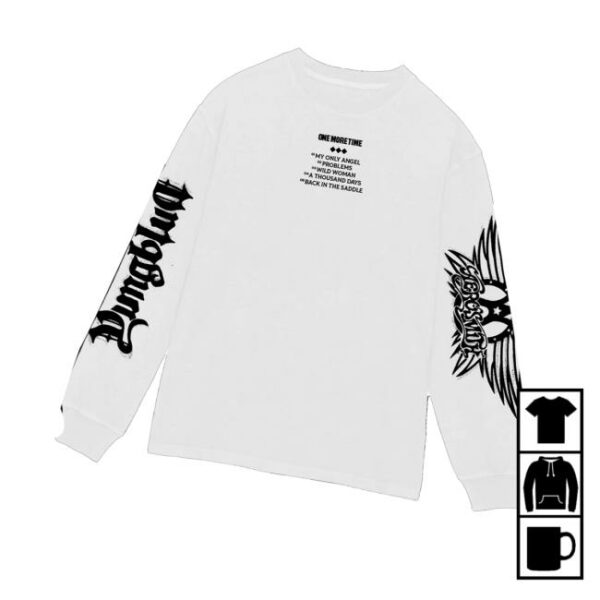 Aerosmith Store Merch Aerosmith And Yungblud One More Time White Longlseeve