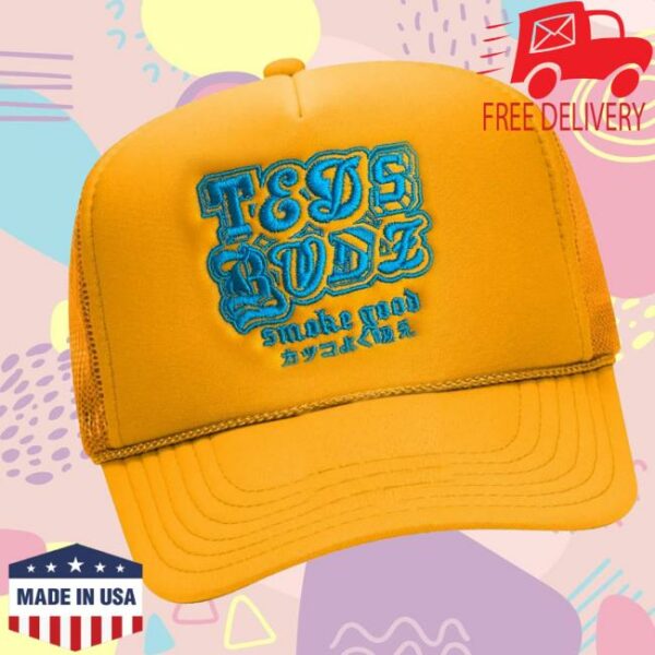 Teds Budz Goods Store Merch Yellow Smoke Good Trucker Hat