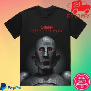 Queen Store Merch News Of The World Frank Black T-Shirt