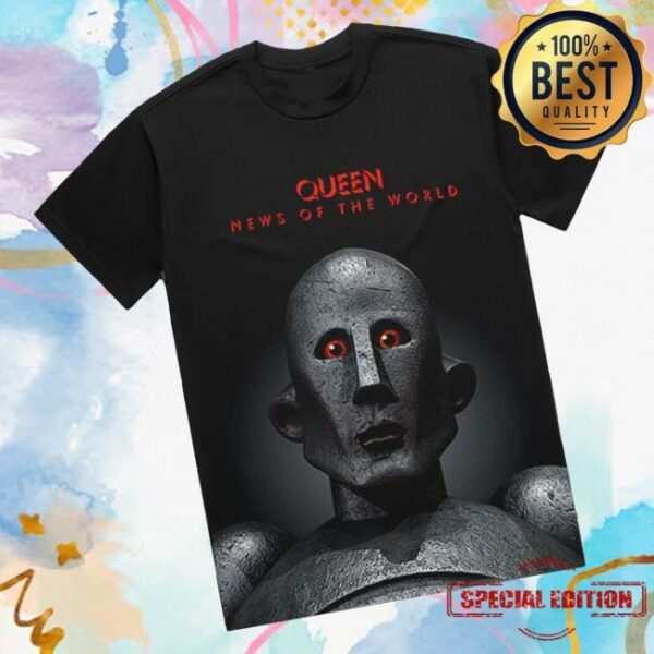 Queen Store Merch News Of The World Frank Black T-Shirt