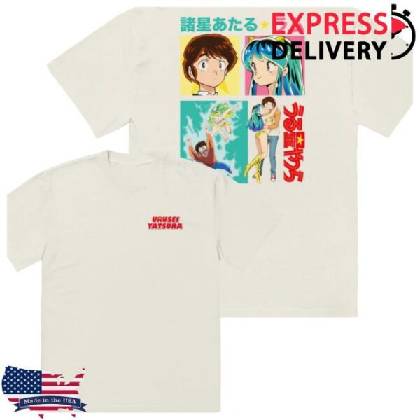 Viz Store Shop Urusei Yatsura Lum And Ataru Oversized Faded T-Shirt