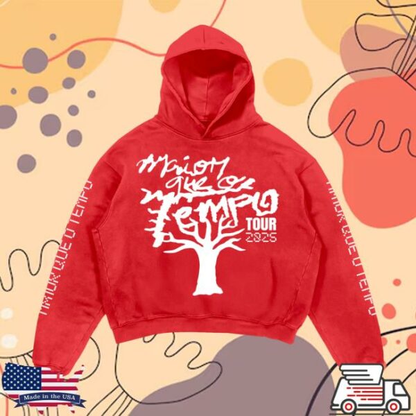 30Praum Merch Store Hoodie Mqot Tour Vermelho