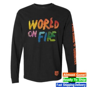 For King And Country Merch Store World On Fire Long Sleeve Tee Black For King And Country Merch Store World On Fire Long Sleeve Tee Black