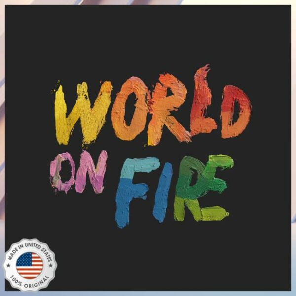 For King And Country Merch Store World On Fire Long Sleeve Tee Black