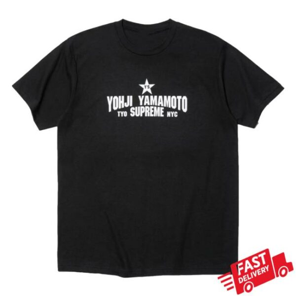 Popcorn Store Merch Supreme Yohji Yamamoto Star Black Tee