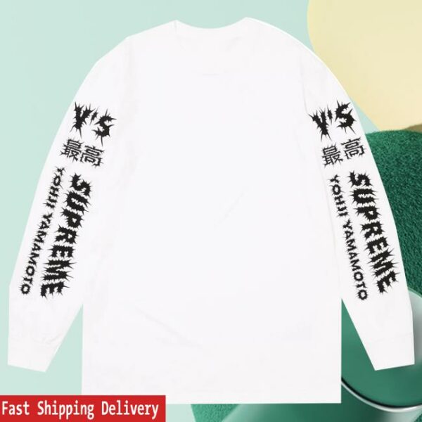 Popcorn Store Merch Supreme Yohji Yamamoto LS White Tee