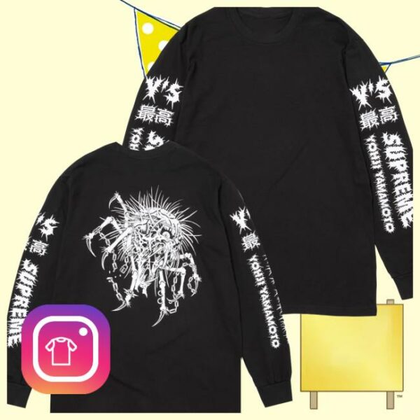 Popcorn Store Merch Supreme Yohji Yamamoto LS Black Tee