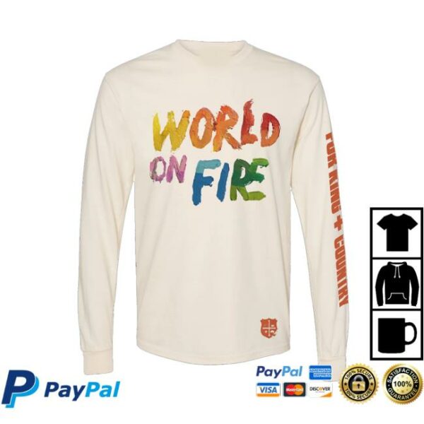 Forking And Country Merch Store World On Fire Long Sleeve Tee