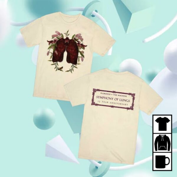 Florence And The Machine Store Merch Natural Lungs T-Shirt