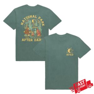 National Park After Dark Merch Store Cryptid Campfire T-Shirt Spruce