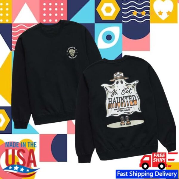 National Park After Dark Merch Store Haunted Crewneck Black